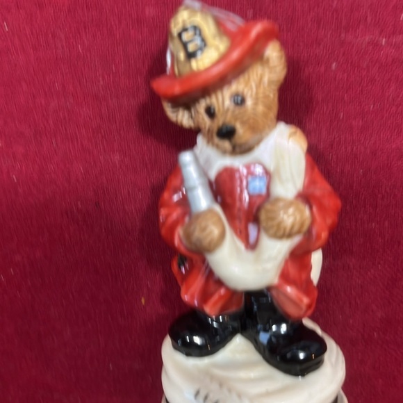 Boyds Bears & Friends FIREMAN figures ceramic fire fighters baby 2 teddy bears - Picture 8 of 13